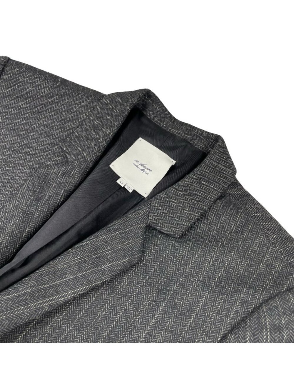 Adam Lippes Men's Wool Blend Slim Fit Blazer Gray Herringbone • USA • 42L US